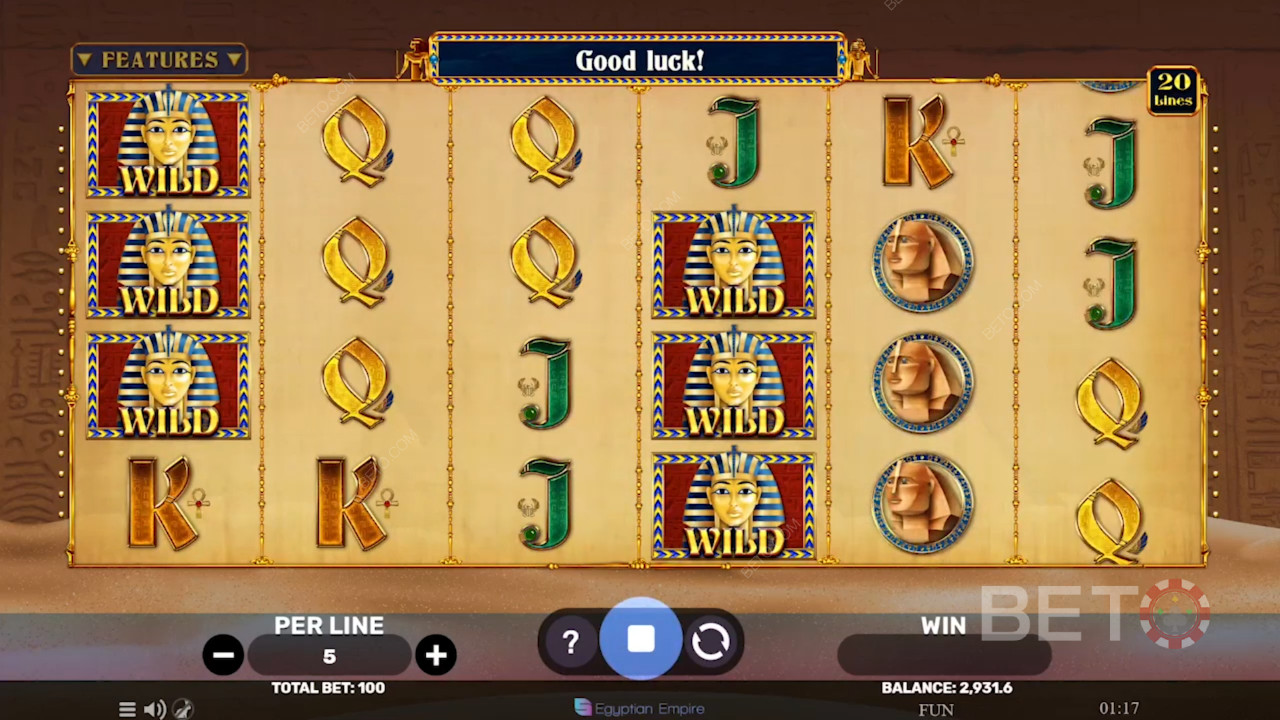 Egyptské písky Recenze podle BETO Slots