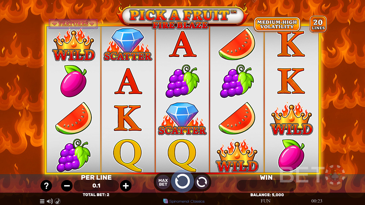 Pick A Fruit Fire Blaze Hrát Zdarma