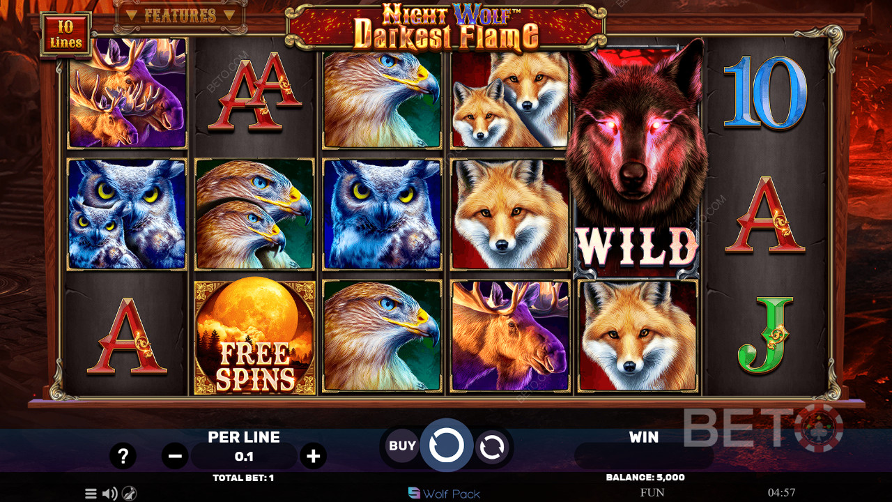 Noční vlk Darkest Flame Recenze podle BETO Slots