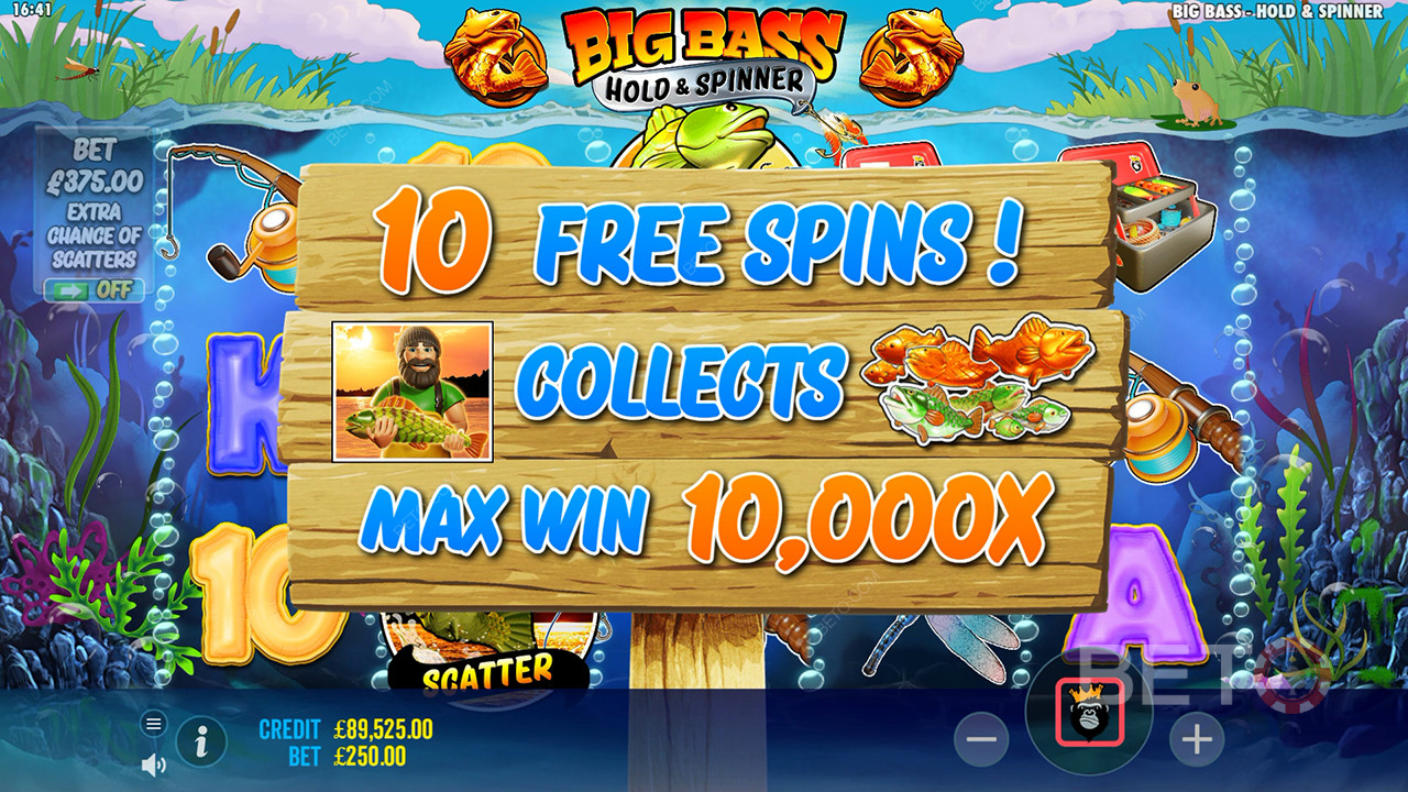 Vyhrajte 10 000x svou sázku ve video automatu Big Bass Bonanza Hold and Spinner!