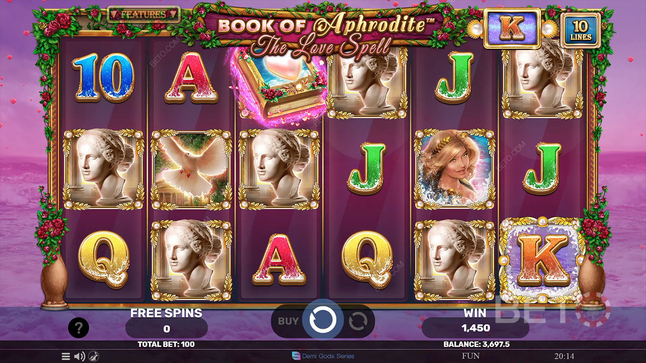 Book Of Aphrodite - Kouzlo lásky Recenze podle BETO Slots