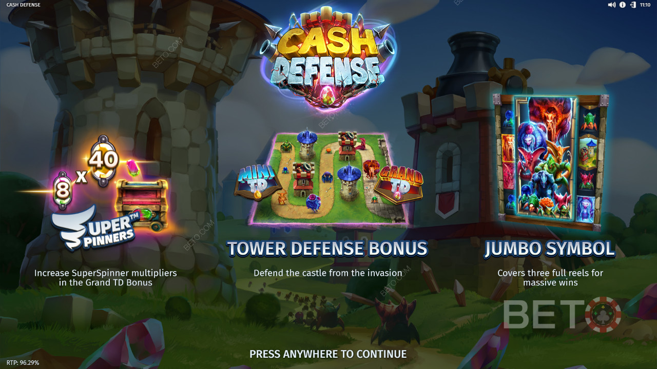 Vyhrajte 20 000x svou sázku ve výherním automatu Cash Defense!