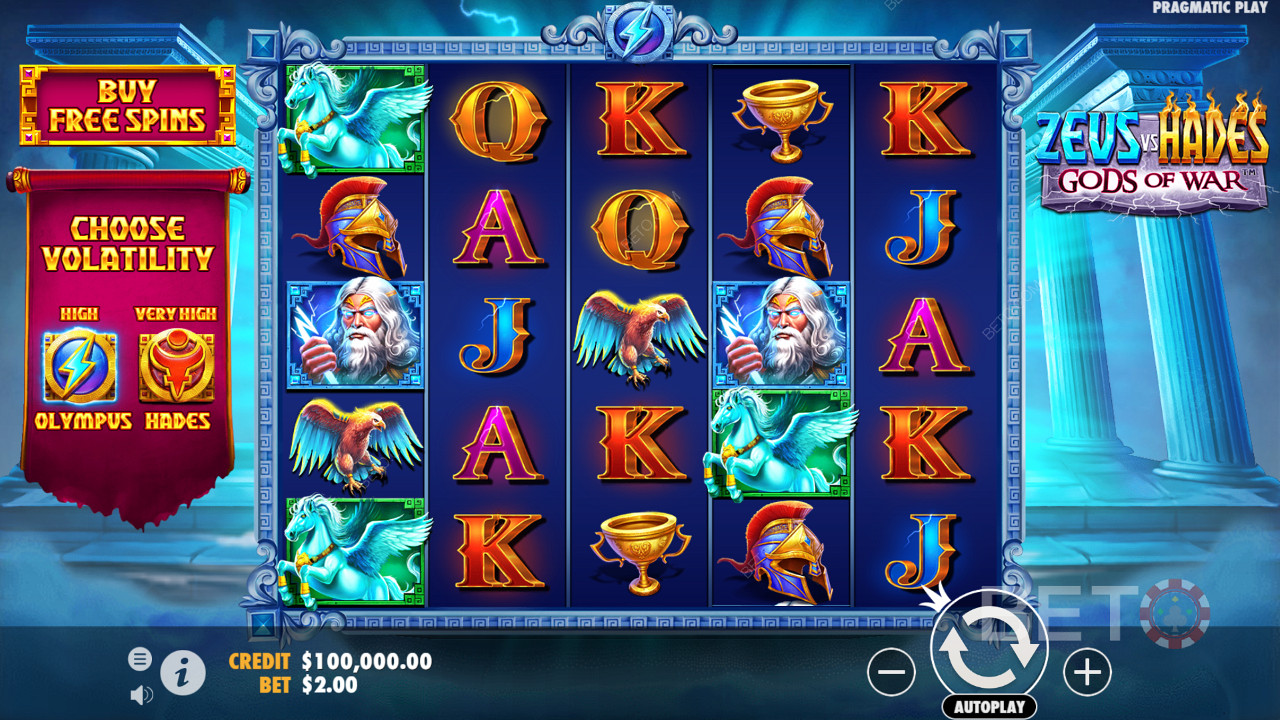 Vyhrajte 15 000x Vaší sázky ve výherním automatu Zeus vs Hades - Gods of War!