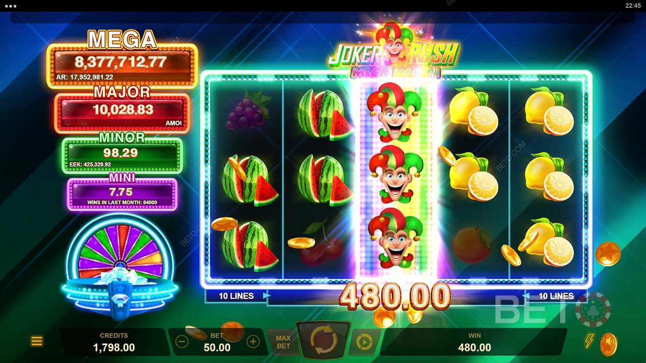 Joker Rush Mega Moolah Recenze podle BETO Slots