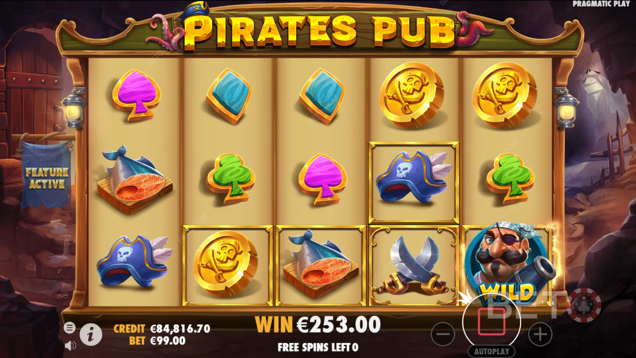 Vysvětlení bonusových funkcí v Pirates Pub by Pragmatic Play