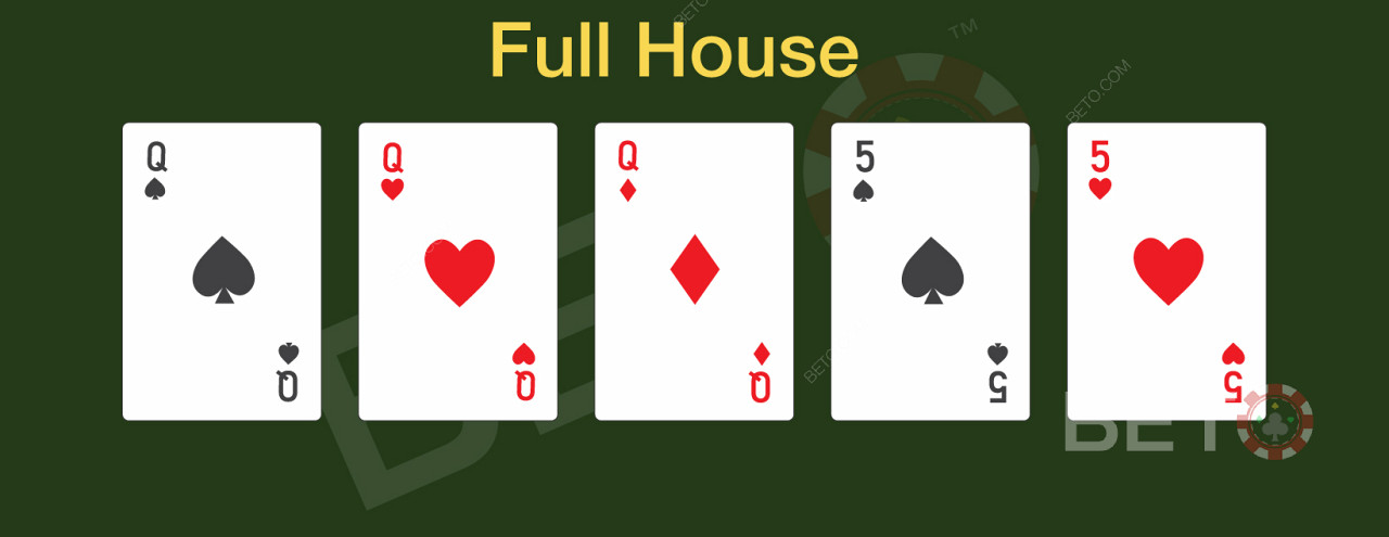 Full house je dobrá pokerová kombinace v online pokeru