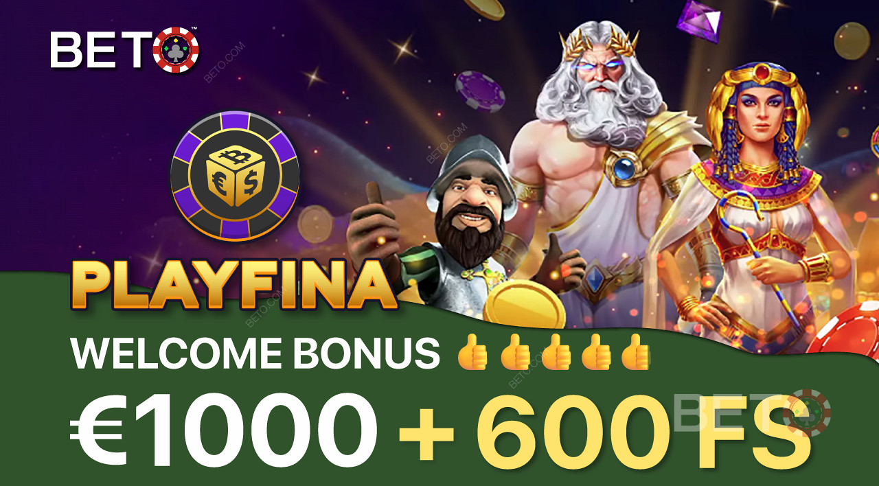 Playfina nabízí obrovský uvítací bonus, aby přilákala nové hráče.
