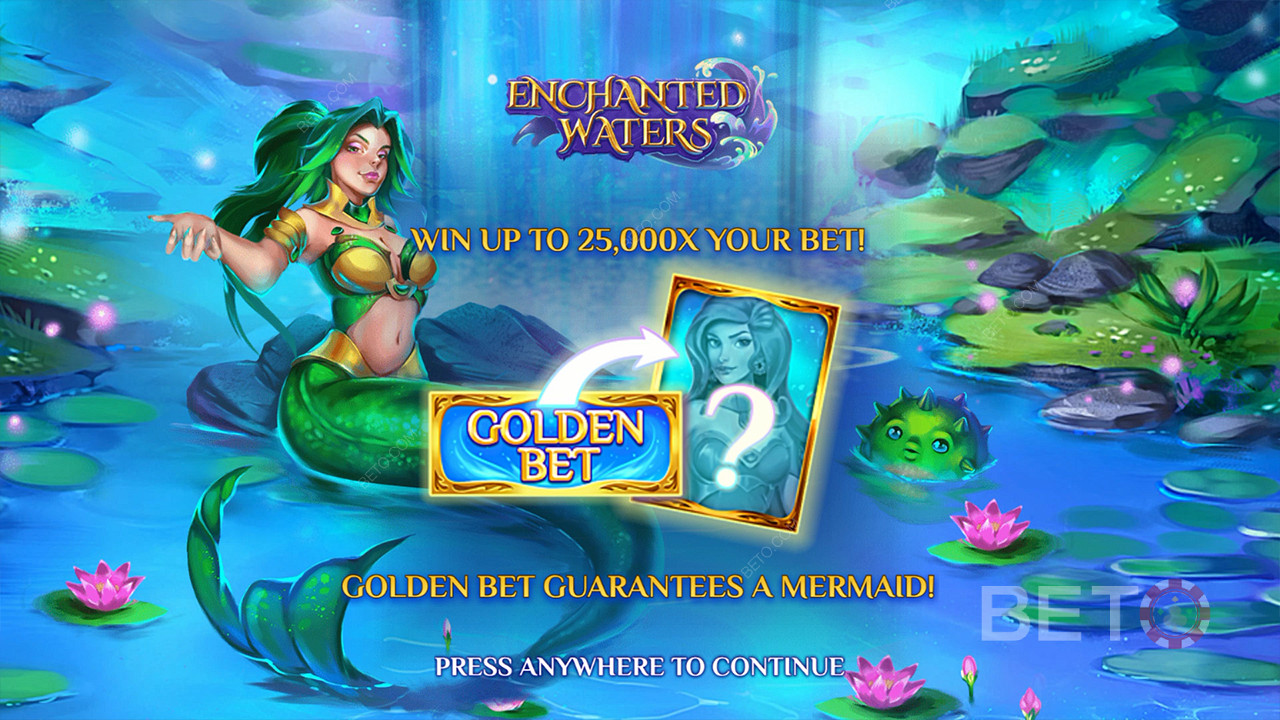 Golden Bet zaručuje bonusovou hru Mermaid Feature při každém roztočení.