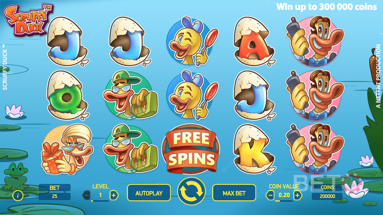 Scruffy Duck nabízí 5 různých bezplatných funkcí.