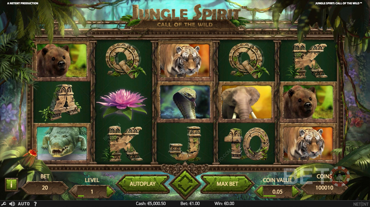 Duch džungle: Spirit Spirit: Call of the Wild Online Slot