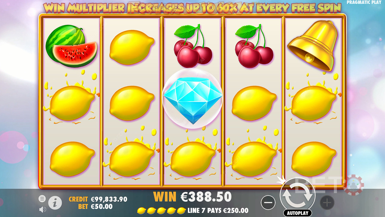 Vysvětlení bonusových funkcí v Extra Juicy by Pragmatic Play