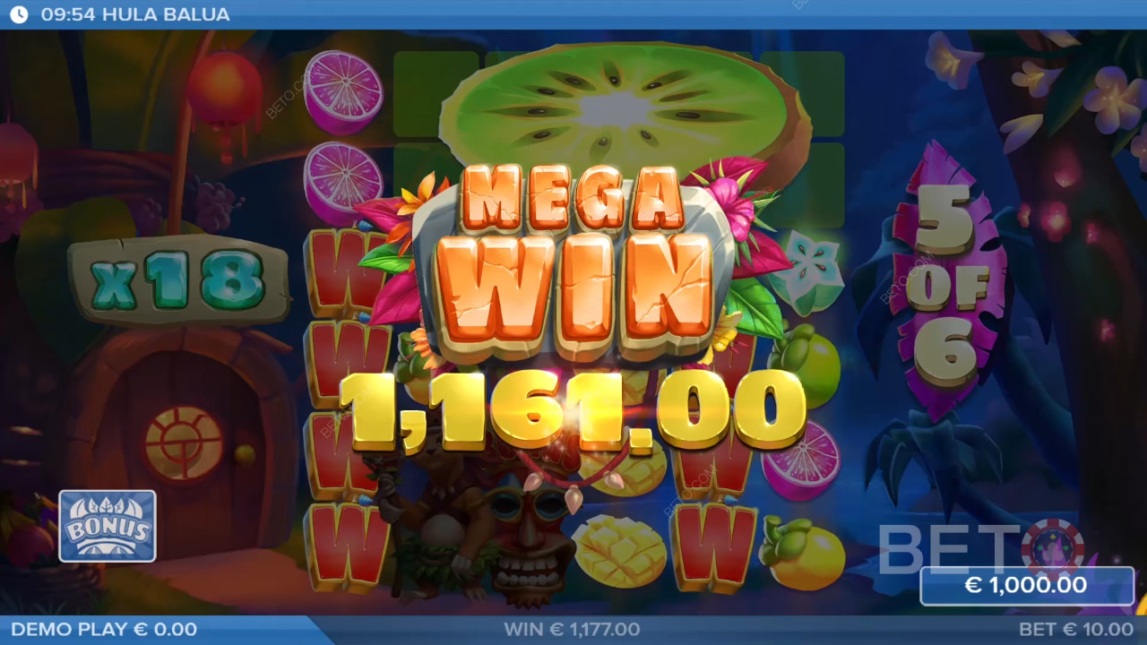 Vyhrajte 25 000x svou sázku v online automatu Hula Balua!