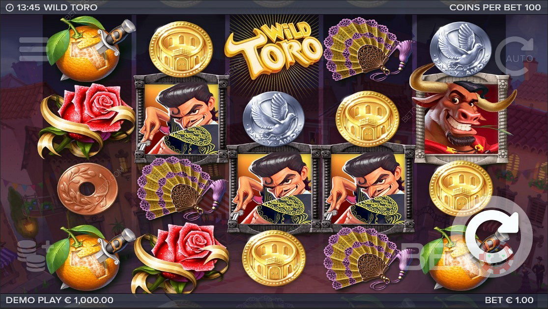 Atraktivní symboly ve Wild Toro Online Slot