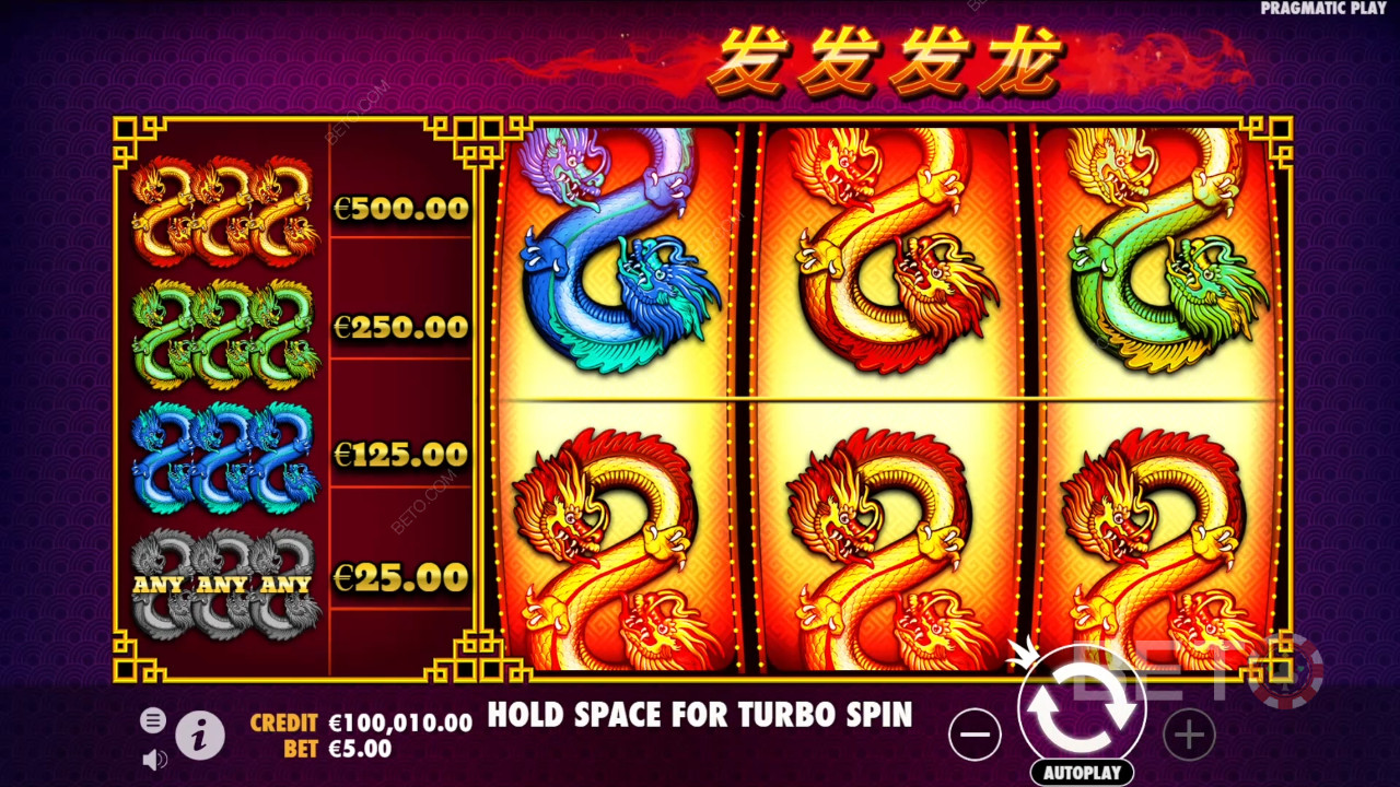 Vyhrajte 100x svou sázku ve slotu 888 Dragons!