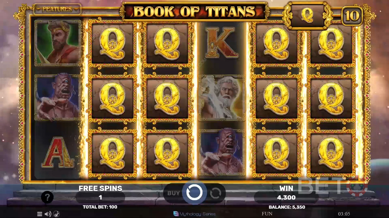 Vysvětlení bonusových funkcí v Book of Titans od Spinomenal