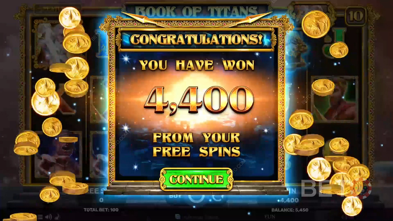 Vyhrajte 1000 Vaše sázka v Book of Titans Slot Online!