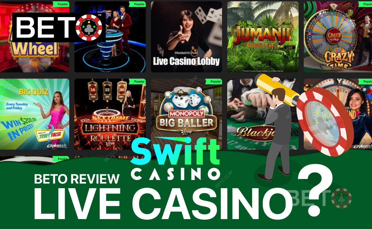 Swift Casino vám nabízí možnost užít si živé kasinové hry
