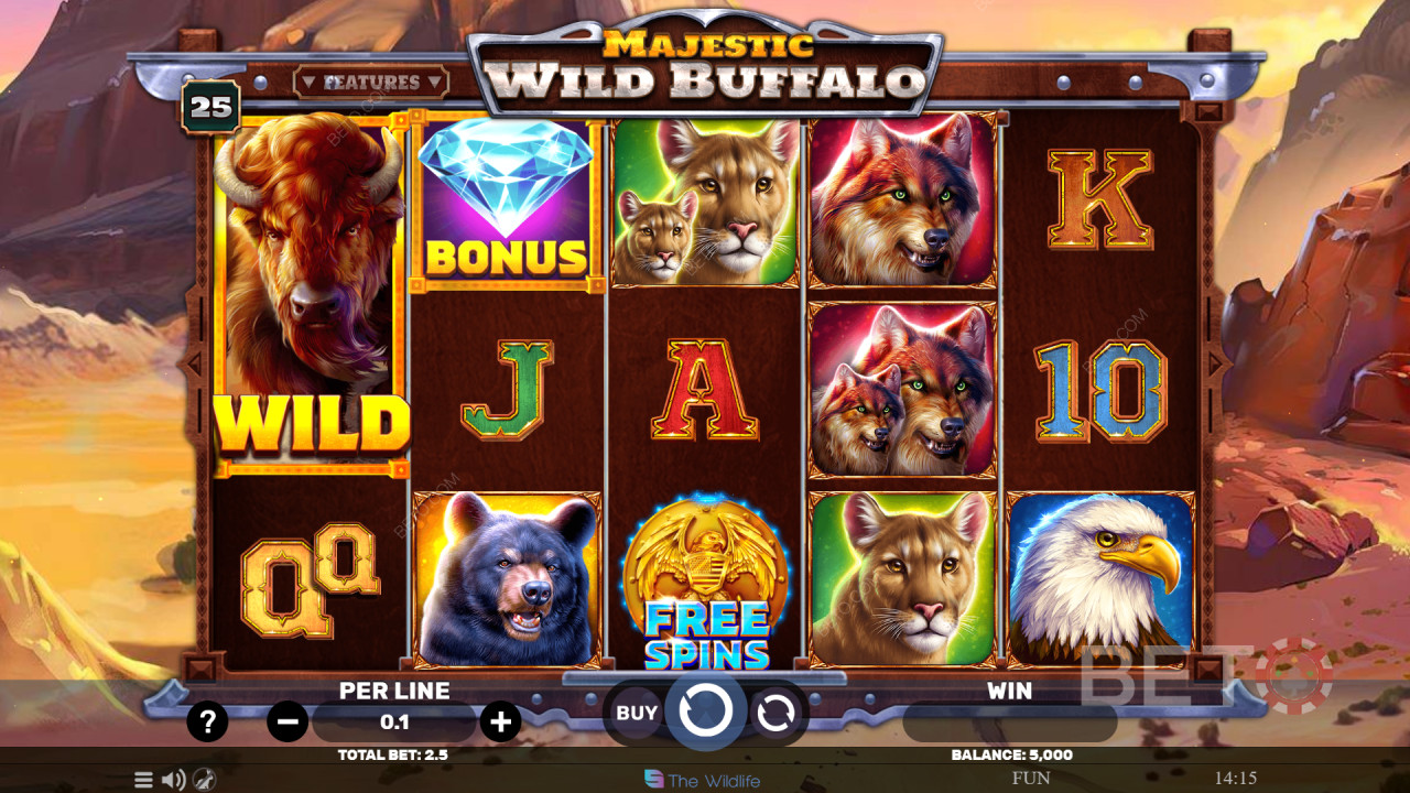 Majestic Wild Buffalo Recenze podle BETO Slots