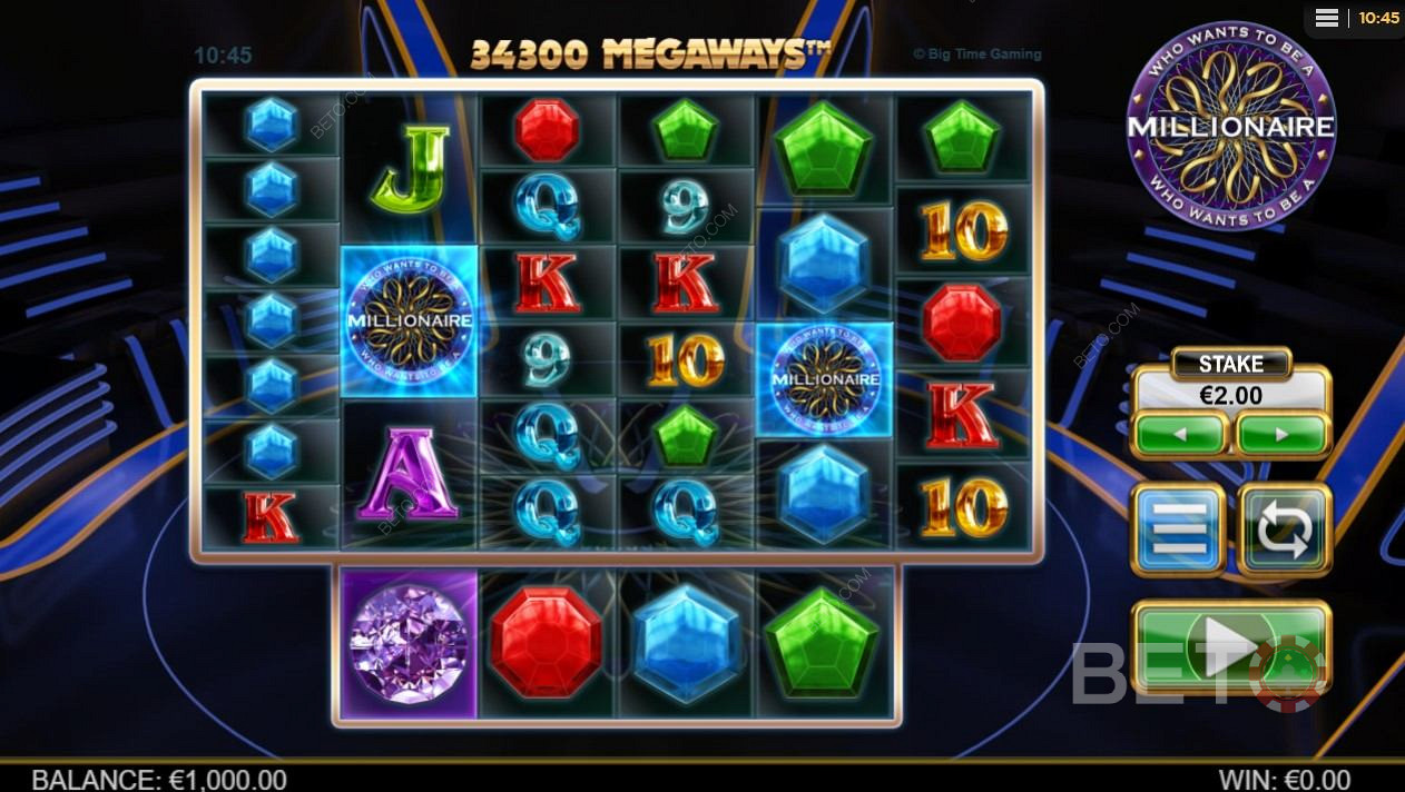 Základní rozvržení výherního automatu Who Wants to be a Millionaire je lákavé.