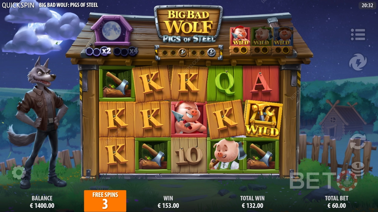 Velký zlý vlk: Pigs of Steel Recenze podle BETO Slots