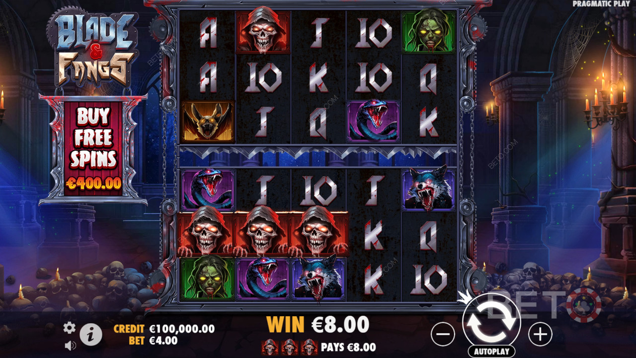 Vysvětlení bonusových funkcí ve hře Blade & Fangs od Pragmatic Play