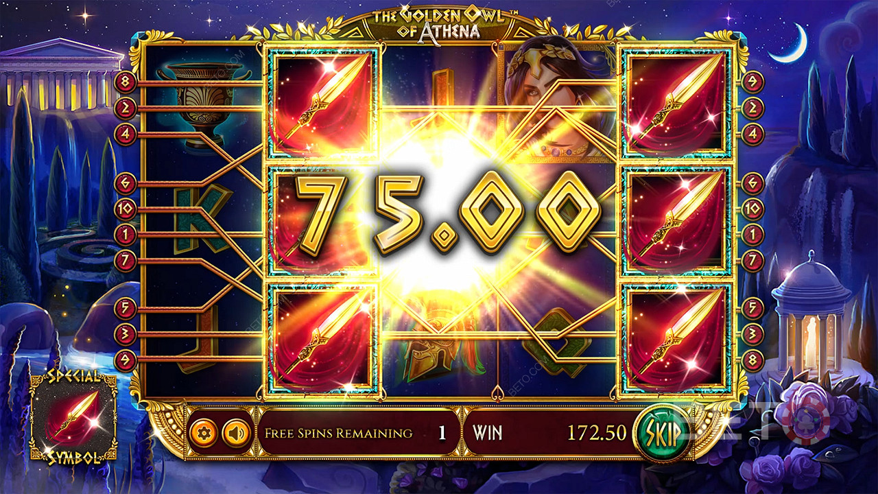 Zlatá sova Athény Recenze podle BETO Slots