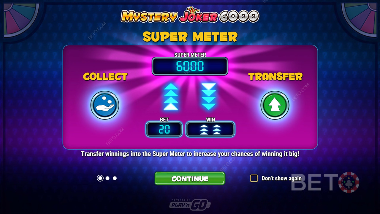 Vysvětlení bonusových funkcí v Mystery Joker 6000 od Play