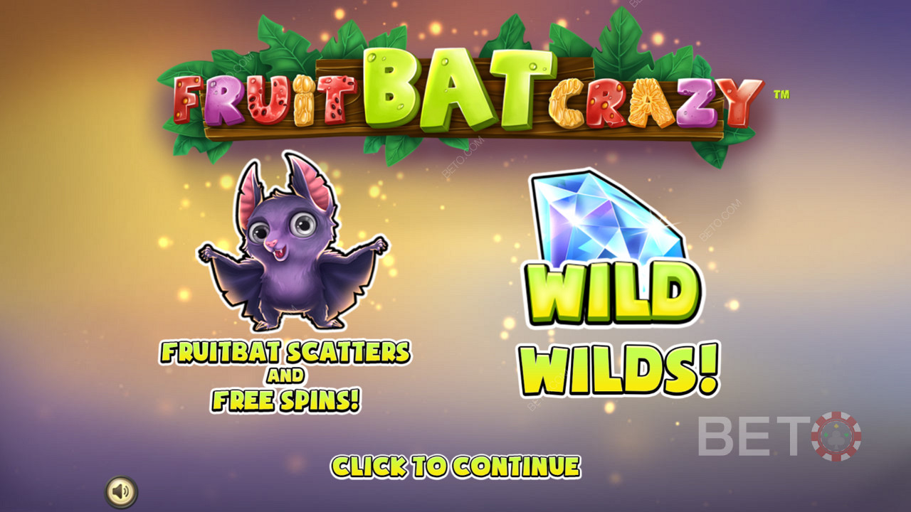 Úvodní obrazovka hry Fruit Bat Crazy