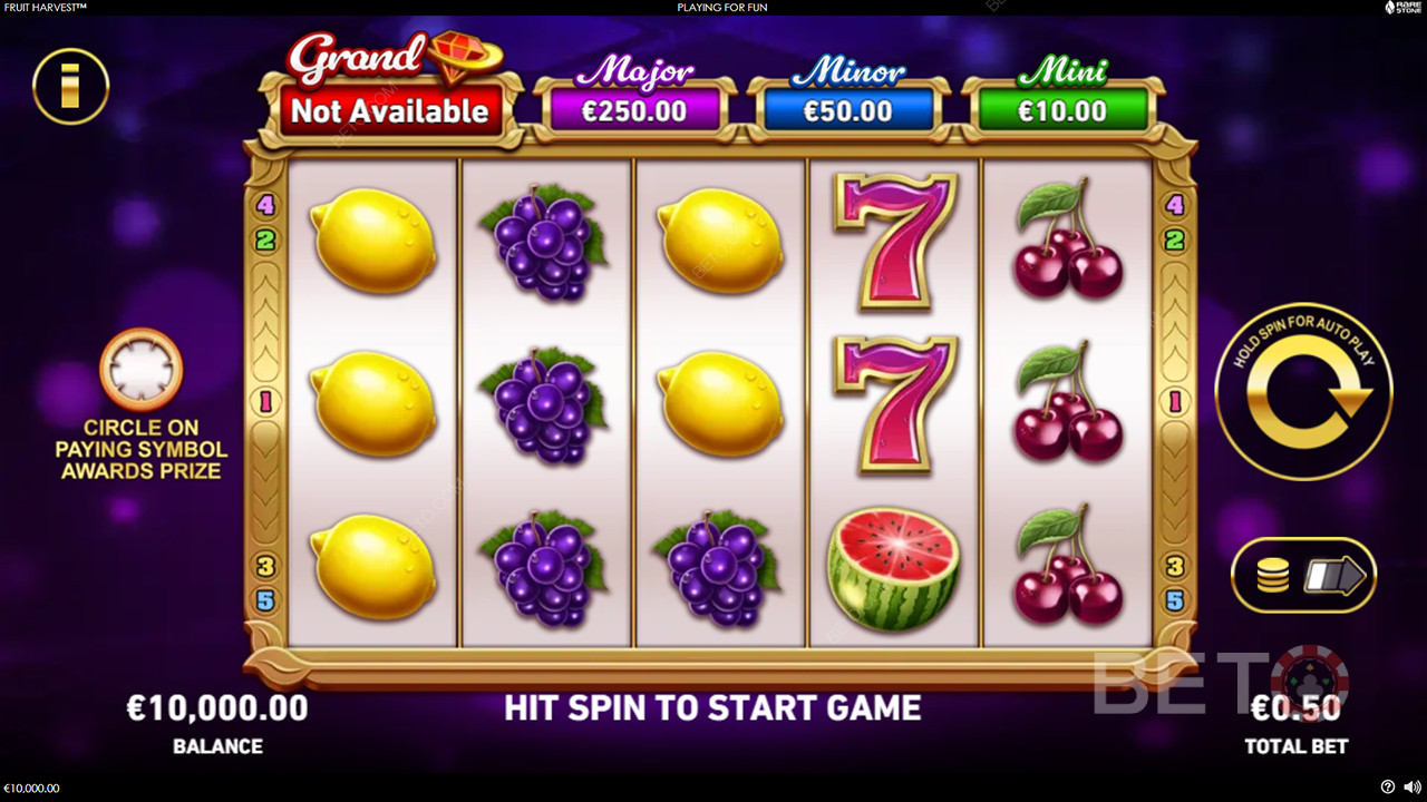 Vyhrajte 1 250x svou sázku ve video automatu Fruit Harvest!