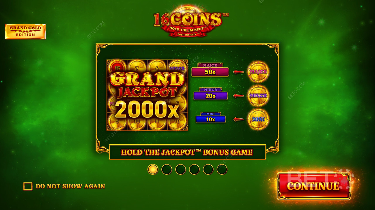 Vyhrajte 2 000x svou sázku ve slotu 16 Coins Grand Gold Edition Online!