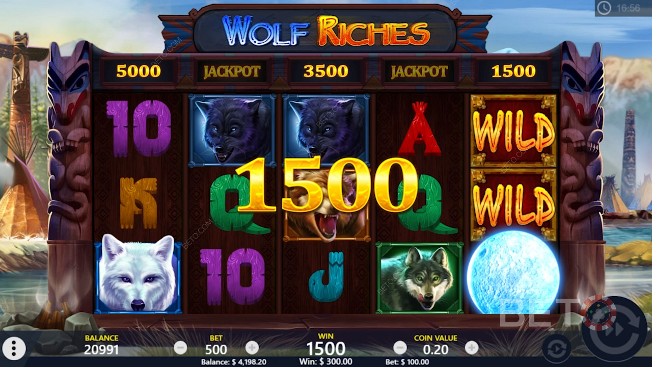 Dobrodružný výherní automat Wolf Riches