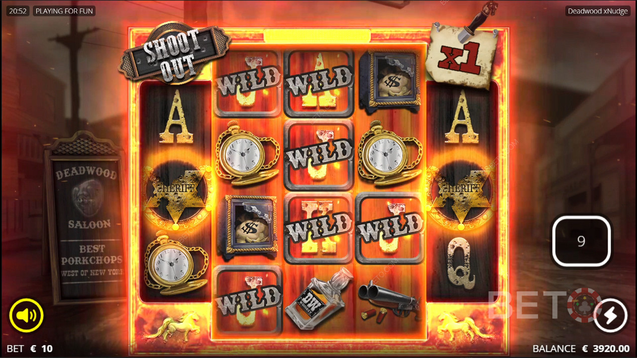 Deadwood Wilds, Free Spins s funkcí Shoot Out