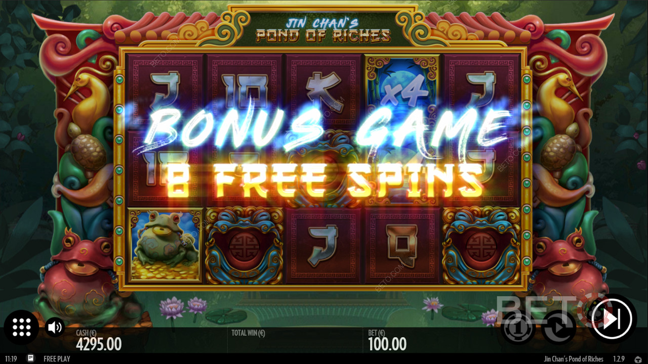 Získejte až 16 bonusových bezplatných kol během bonusové hry.