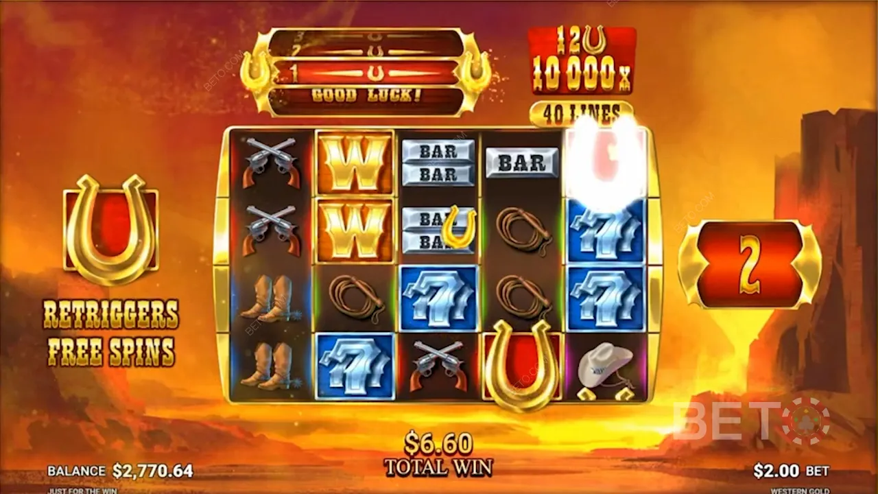 Ukázka hraní video automatu Western Gold