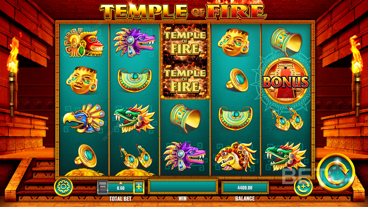 Video slot Temple of Fire