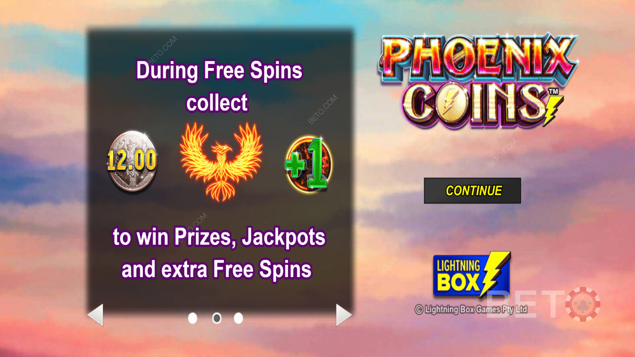 Úvodní obrazovka Phoenix Coins