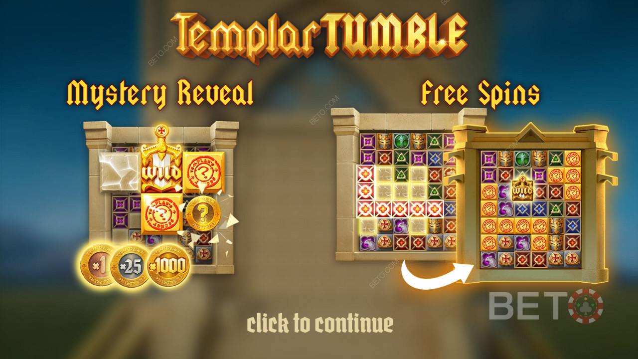 Úvodní obrazovka hry Templar Tumble
