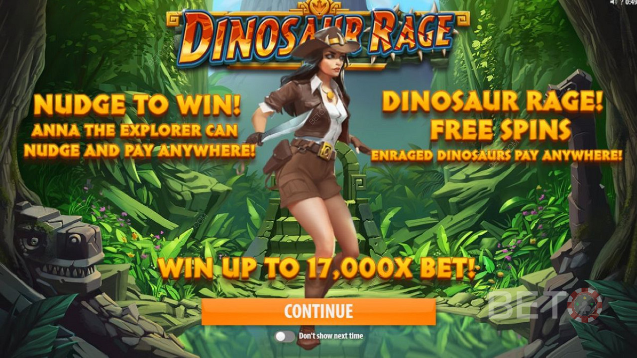 Dinosaur Rage od Quickspin - následujte Annu Explorer zpět do jurského věku při hledání bonusových pokladů