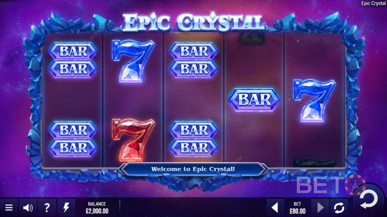 Poutavé vizuální efekty hry Epic Crystal