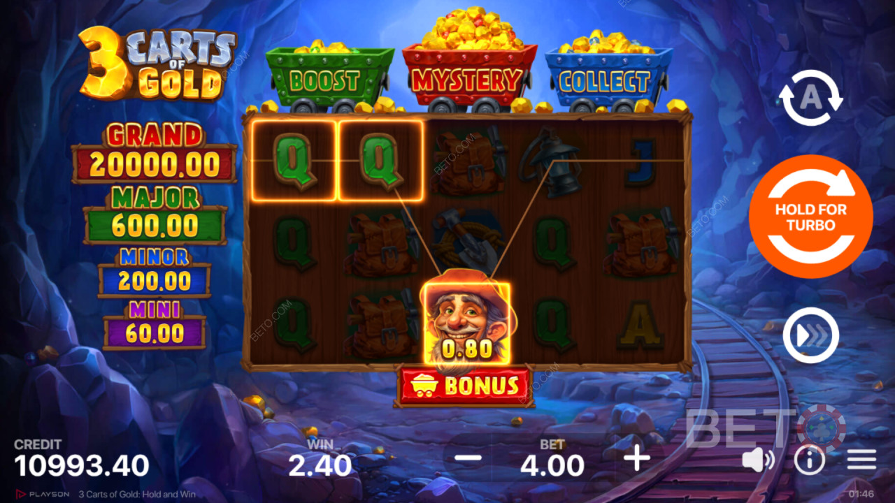 Verdikt pro 3 Carts of Gold: Hold and Win Slot Online