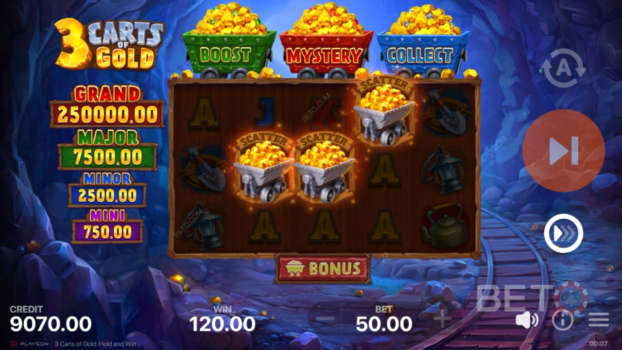 3 Carts of Gold: Hold and Win Hrát Zdarma