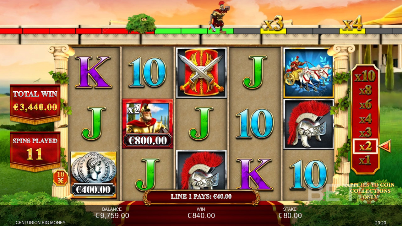 Vyhrajte 2 500násobek své sázky ve slotu Centurion Big Money!