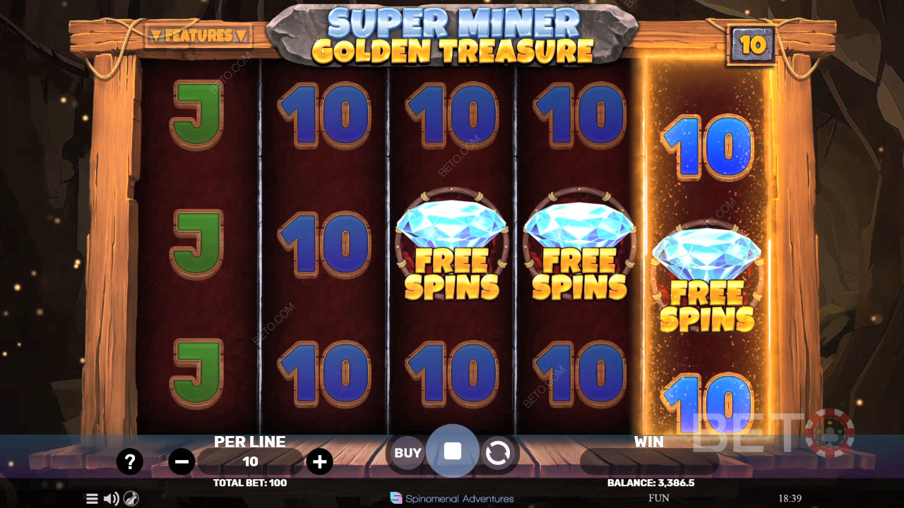 Super Miner - Zlatý poklad Recenze podle BETO Slots