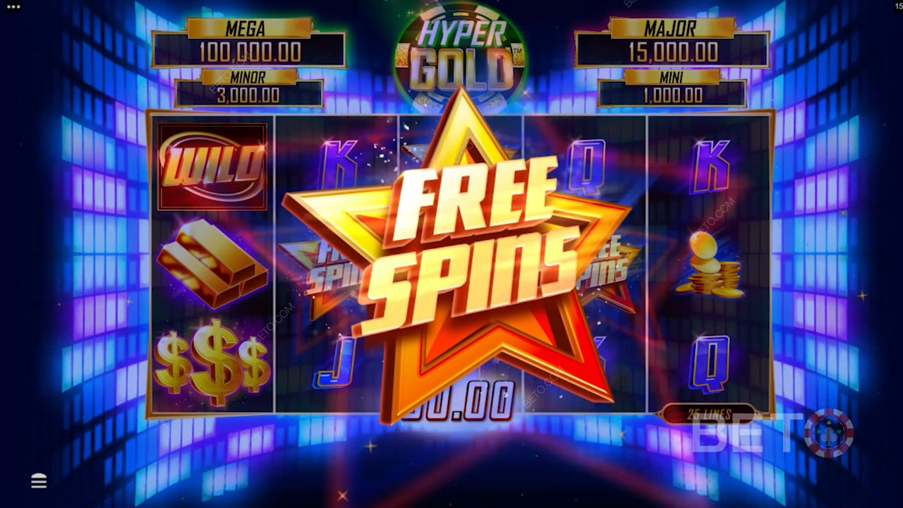 Získejte bezplatná otočení a vyhrajte obrovské částky ve slotu Hyper Gold