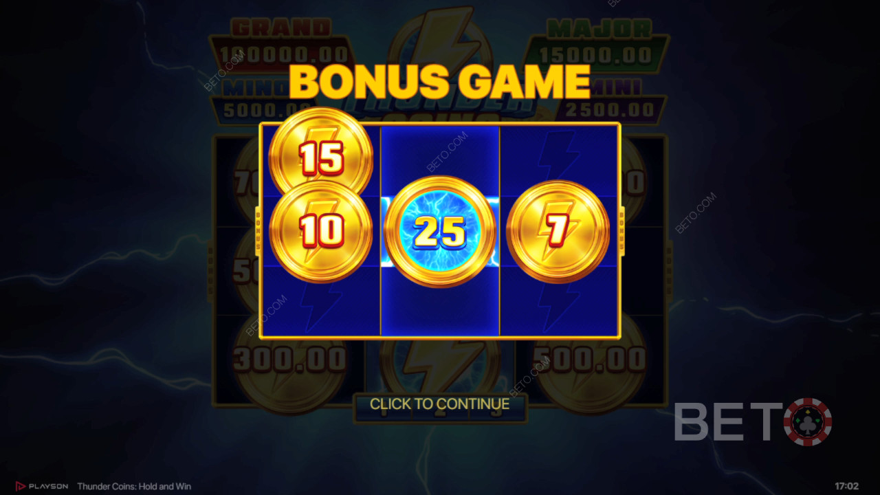 Vysvětlení bonusových funkcí v Thunder Coins od Playson