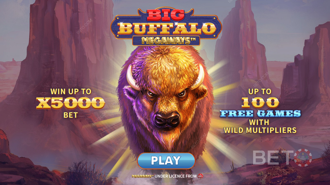 Ve hře Big Buffalo Megaways můžete vyhrát až 5 000násobek své sázky.