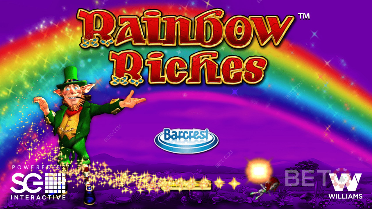 Úvodní obrazovka online slotu Rainbow Riches