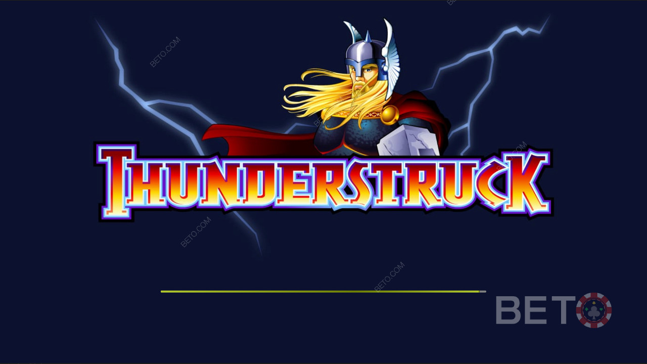 Úvodní obrazovka hry Thunderstruck s temnou tématikou