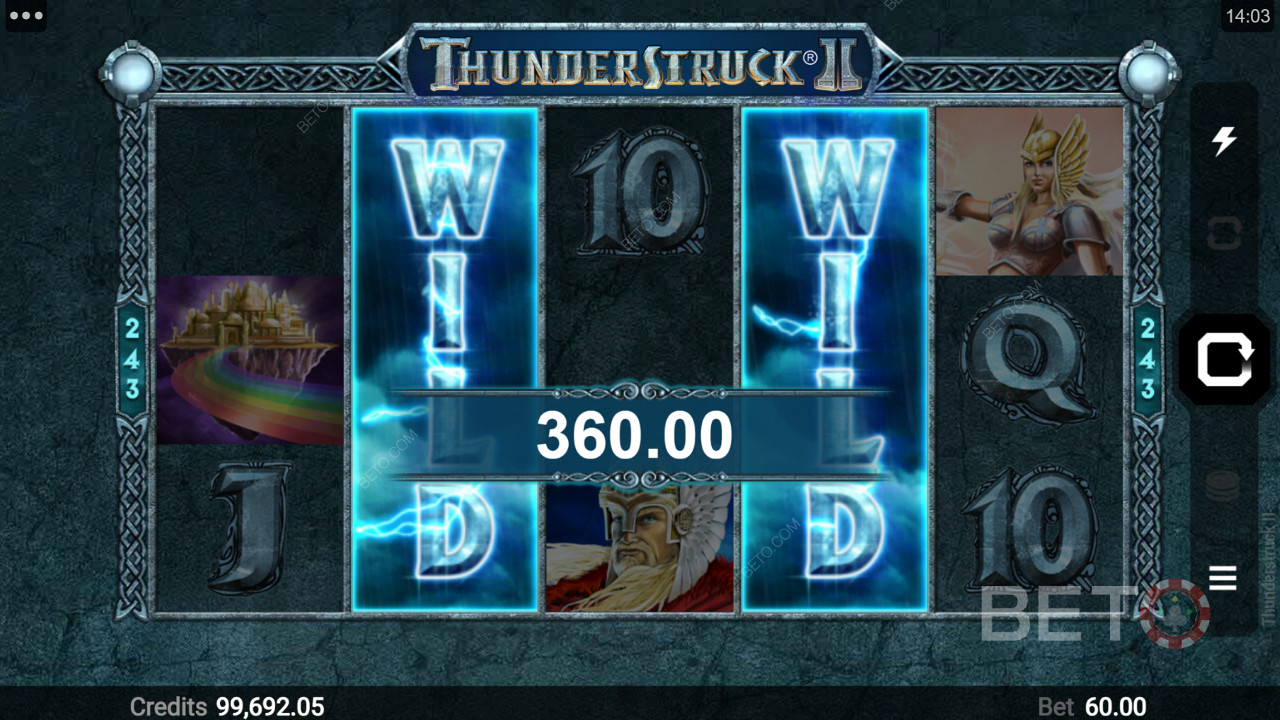Výhra dobré ceny ve slotu Thunderstruck II