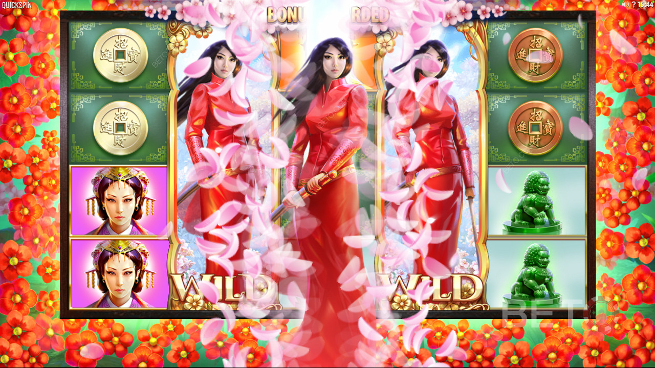 Quickspin se Sakura Fortune - Připojte se k této krásné japonské princezně v jejím tažení proti zlým císařům.